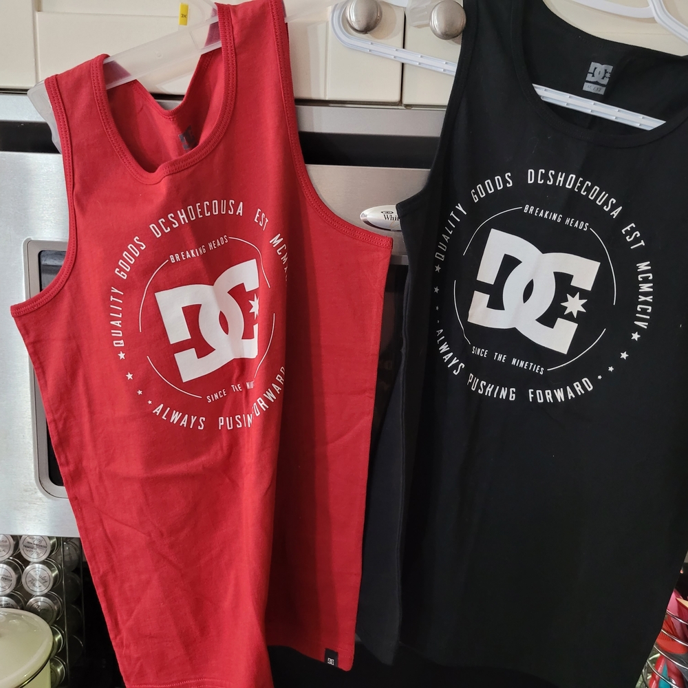 DC Kids Graphic Tank Tops in Red and Black